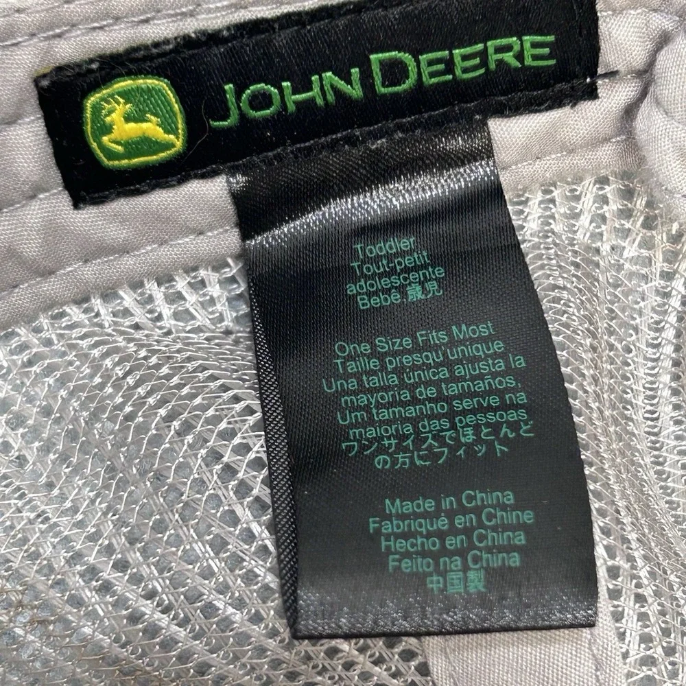 John‎ Deere Toddler Trucker Hat Snapback Gray Mesh Logo Cap OSFM